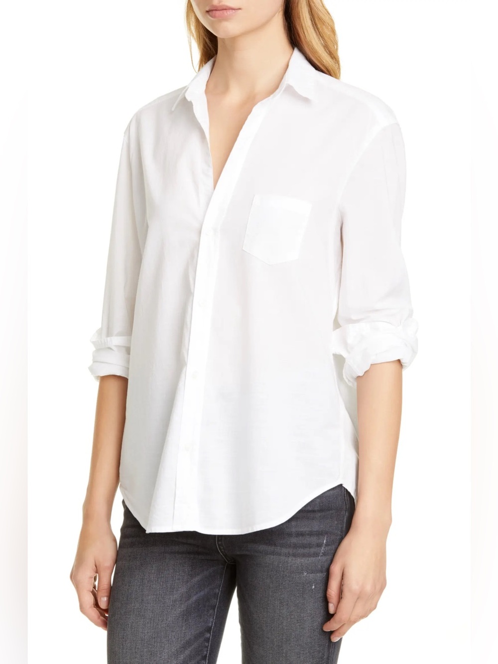 Frank & Eileen - Eileen Relaxed Button-Up Shirt 100% Linen Size Small $258